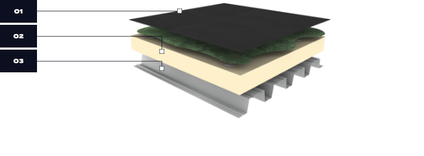 Elevate Roofing RubberGard EPDM 3D build-up Médiathèque Courcelles-les-Lens